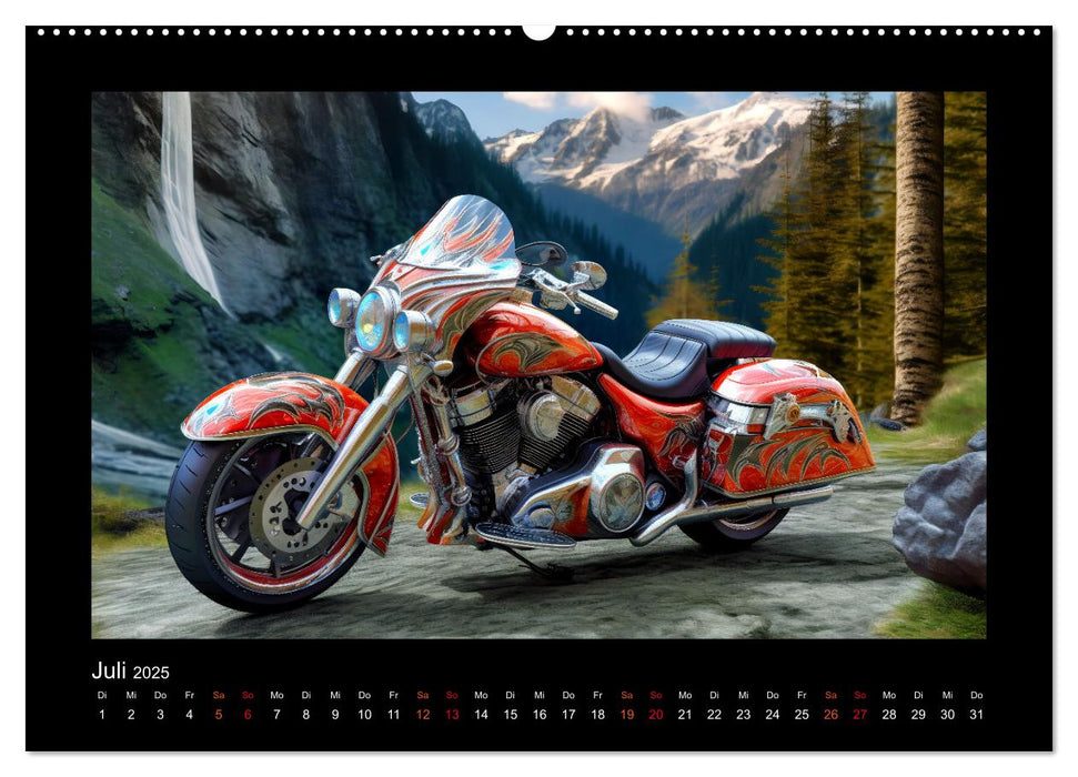 Fantasie Custom Bikes - Eine Hommage rund um den Globus (CALVENDO Premium Wandkalender 2025)