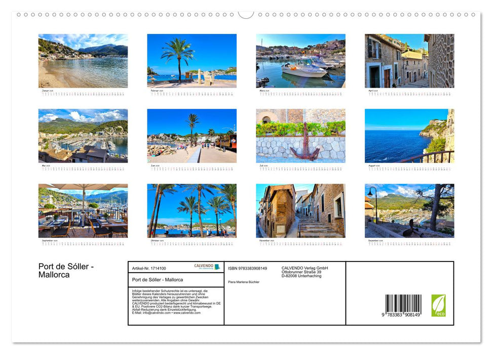 Port de Sóller - Mallorca (CALVENDO Premium Wandkalender 2025)