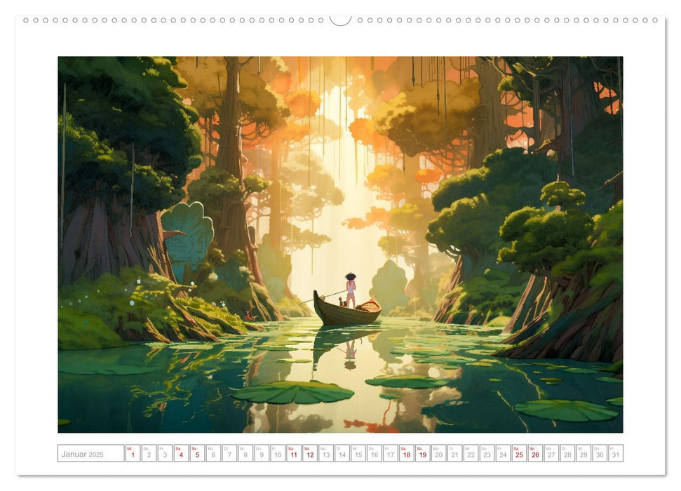 Zauberhafte Anime Welt (CALVENDO Wandkalender 2025)