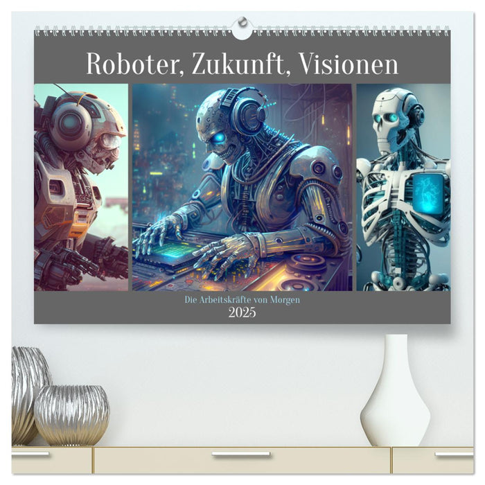 Roboter, Zukunft, Visionen. Die Arbeitskräfte von Morgen (CALVENDO Premium Wandkalender 2025)