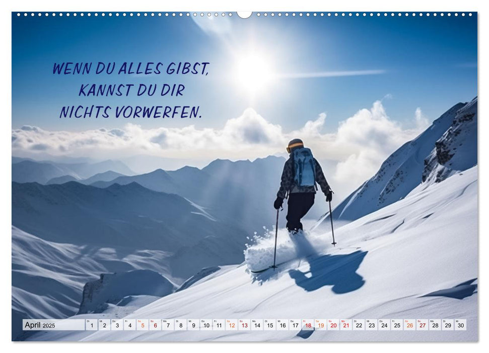 Motivation und Ski (CALVENDO Wandkalender 2025)