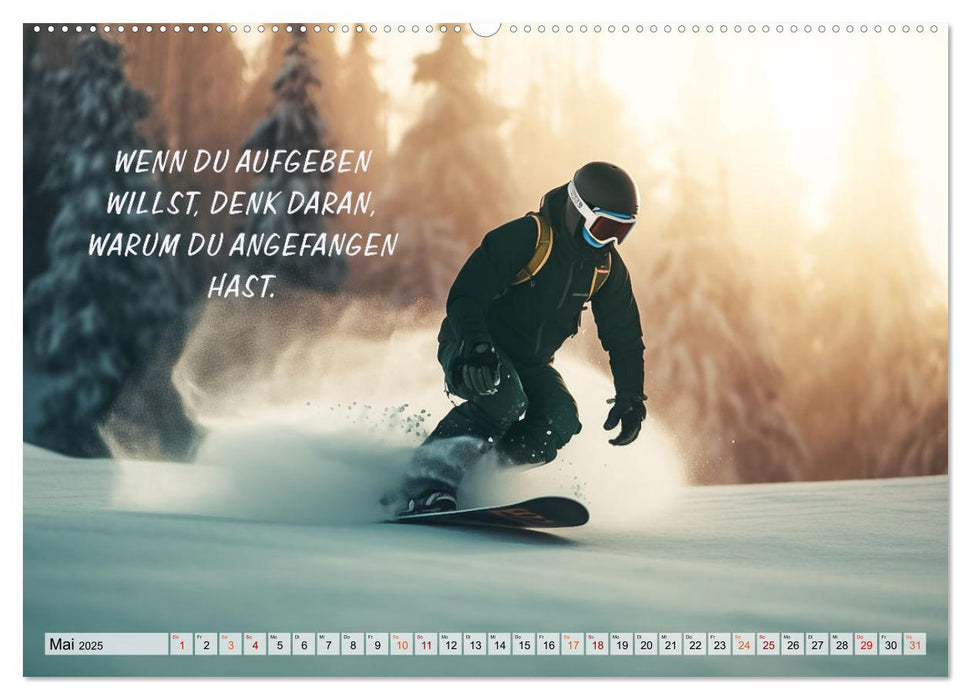 Motivation und Ski (CALVENDO Wandkalender 2025)