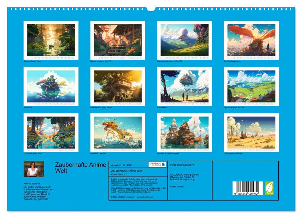 Zauberhafte Anime Welt (CALVENDO Premium Wandkalender 2025)