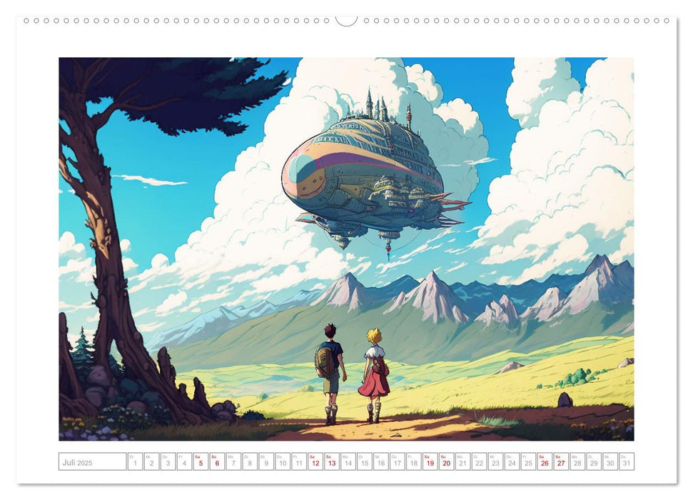 Zauberhafte Anime Welt (CALVENDO Premium Wandkalender 2025)