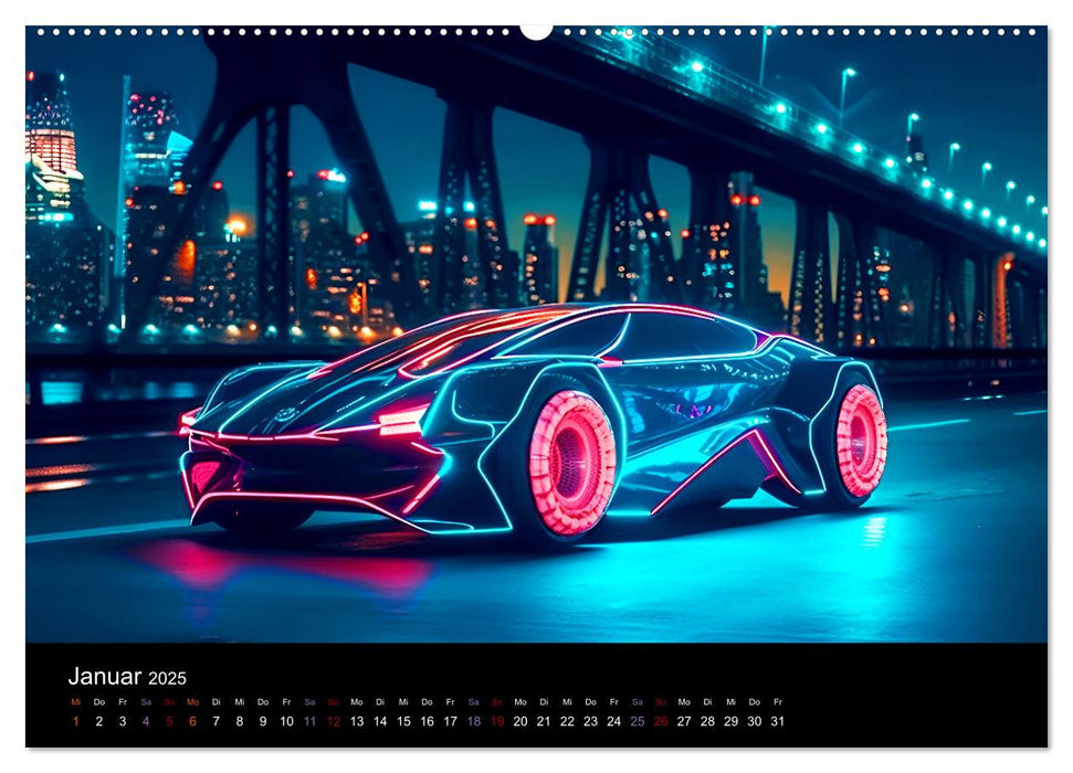 Digital Color Cars (CALVENDO Wandkalender 2025)