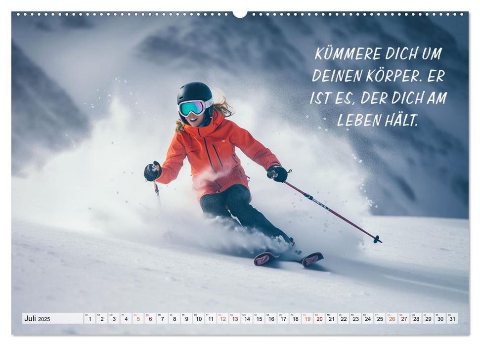 Motivation und Ski (CALVENDO Premium Wandkalender 2025)