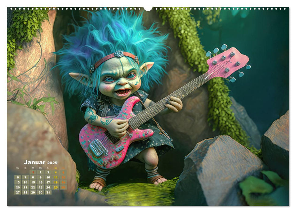 Trolls rocken ab (CALVENDO Wandkalender 2025)