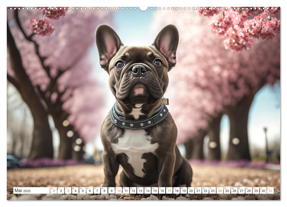 Französische Bulldoggen (CALVENDO Premium Wandkalender 2025)