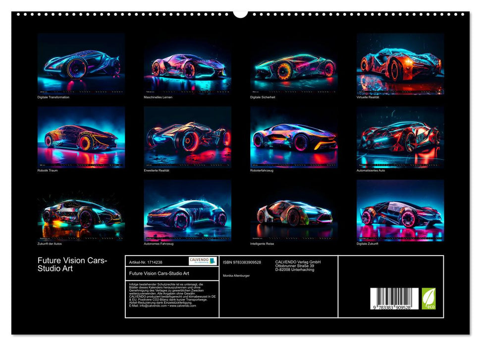 Future Vision Cars-Studio Art (CALVENDO Premium Wandkalender 2025)