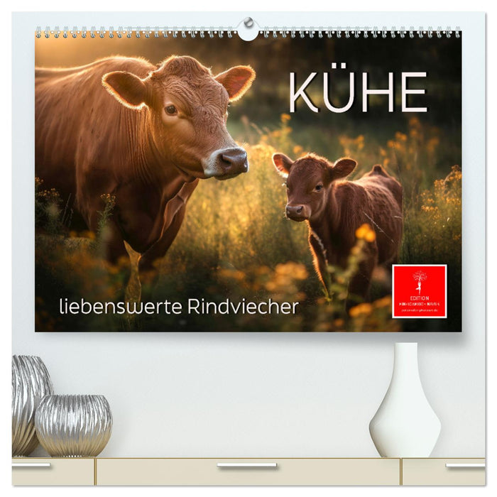 Kühe - liebenswerte Rindviecher (CALVENDO Premium Wandkalender 2025)