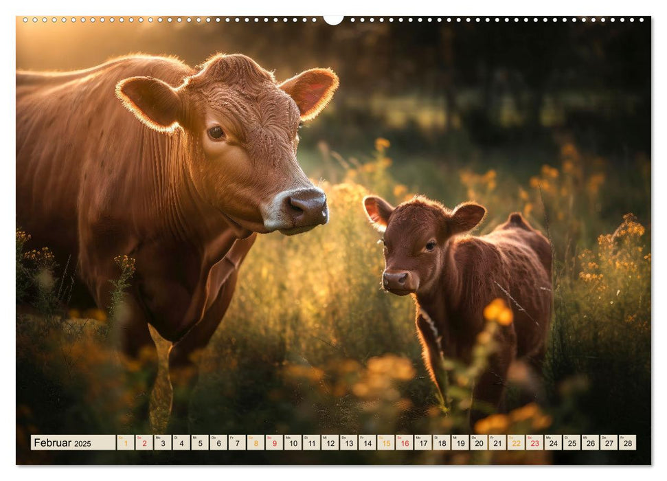 Kühe - liebenswerte Rindviecher (CALVENDO Premium Wandkalender 2025)