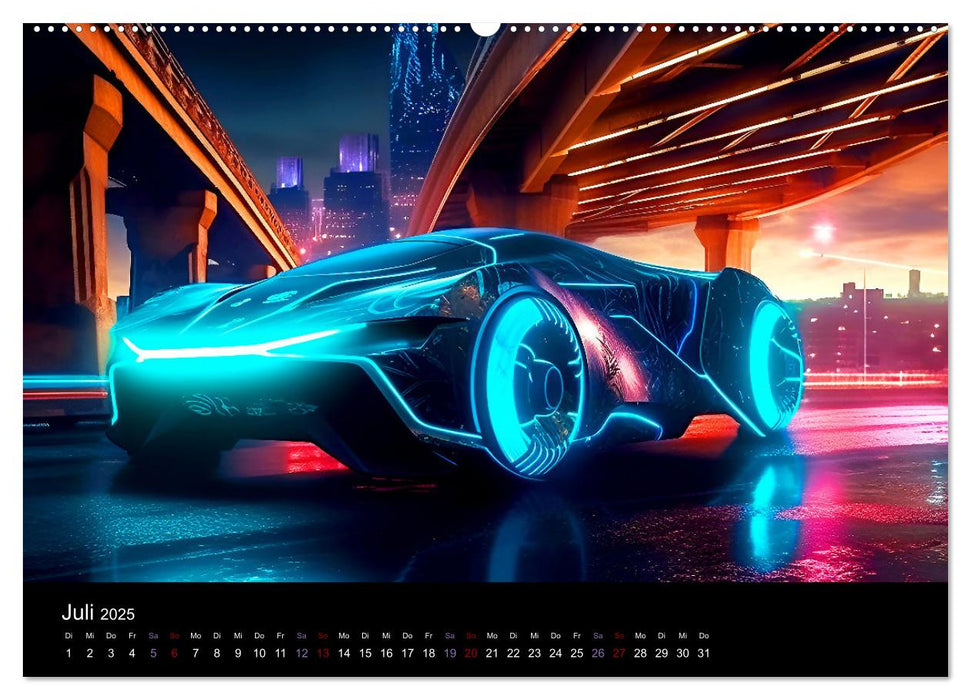 Digital Color Cars (CALVENDO Premium Wandkalender 2025)