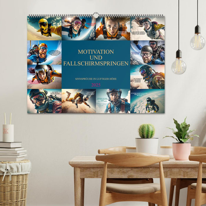 Motivation und Fallschirmspringen (CALVENDO Wandkalender 2025)