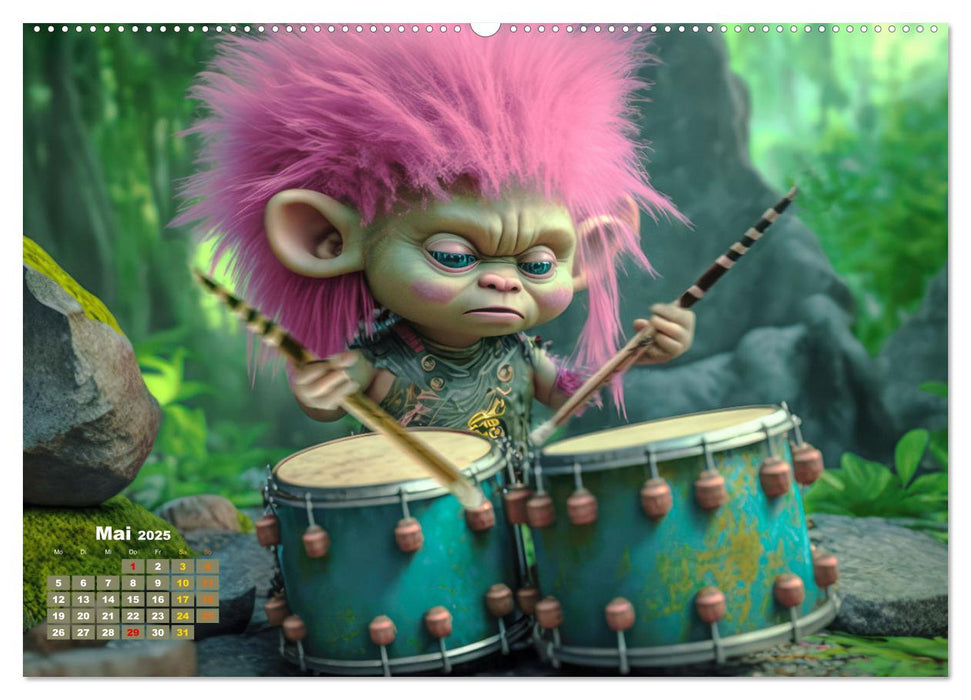 Trolls rocken ab (CALVENDO Premium Wandkalender 2025)