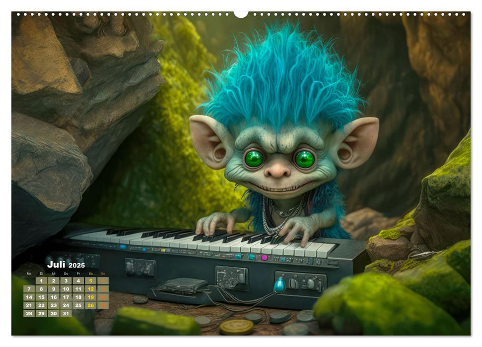 Trolls rocken ab (CALVENDO Premium Wandkalender 2025)