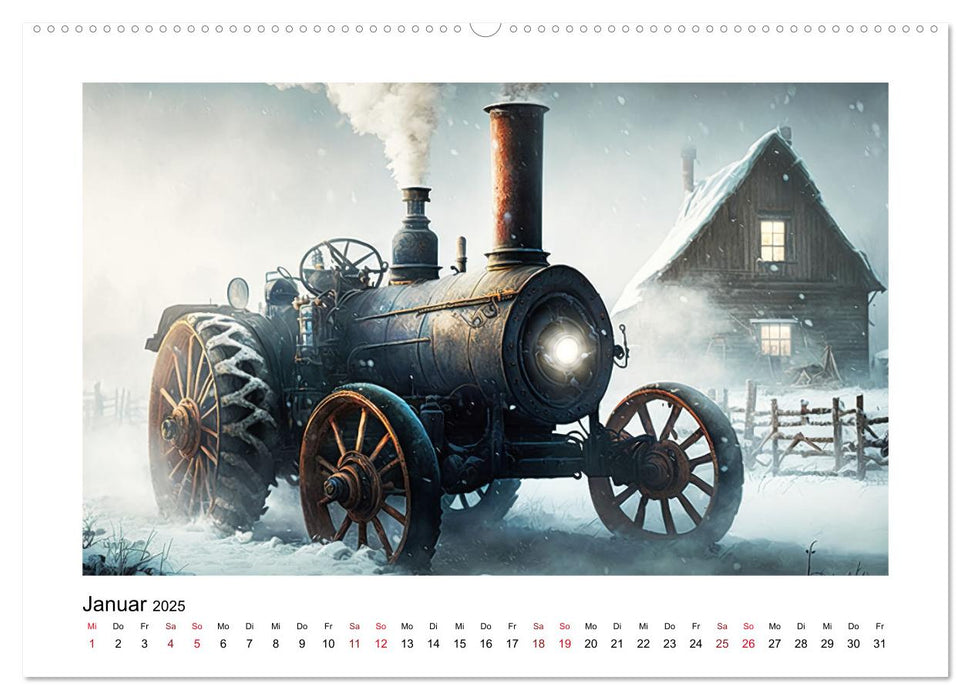 Steampunktraktoren (CALVENDO Premium Wandkalender 2025)