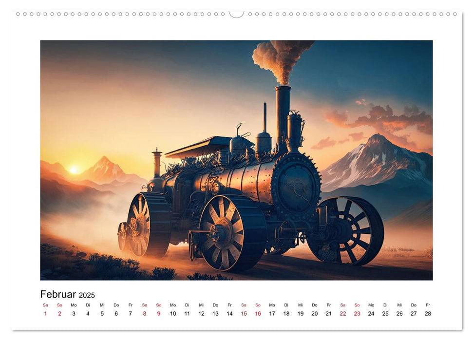 Steampunktraktoren (CALVENDO Premium Wandkalender 2025)