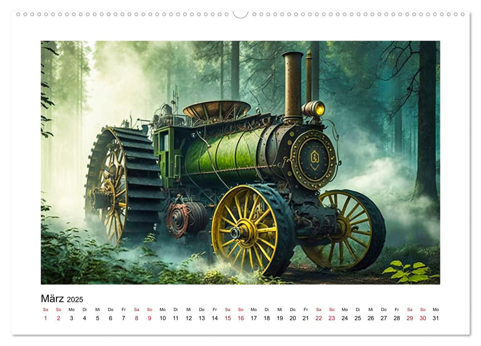 Steampunktraktoren (CALVENDO Premium Wandkalender 2025)