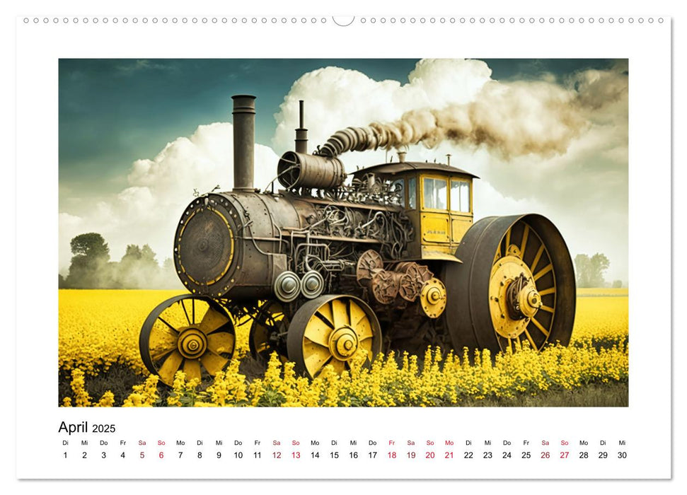 Steampunktraktoren (CALVENDO Premium Wandkalender 2025)