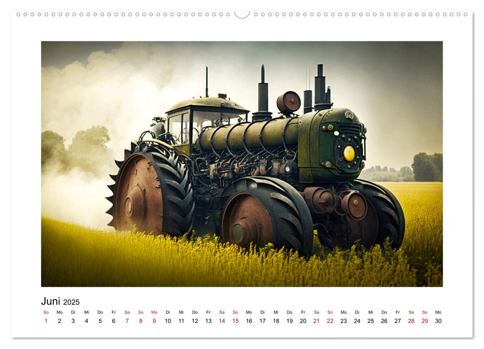 Steampunktraktoren (CALVENDO Premium Wandkalender 2025)