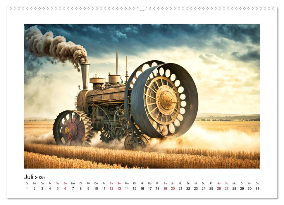 Steampunktraktoren (CALVENDO Premium Wandkalender 2025)