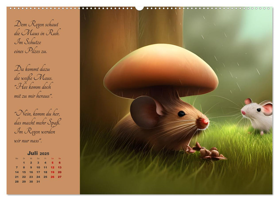 Der Maus Kalender (CALVENDO Premium Wandkalender 2025)