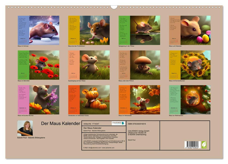 Der Maus Kalender (CALVENDO Wandkalender 2025)