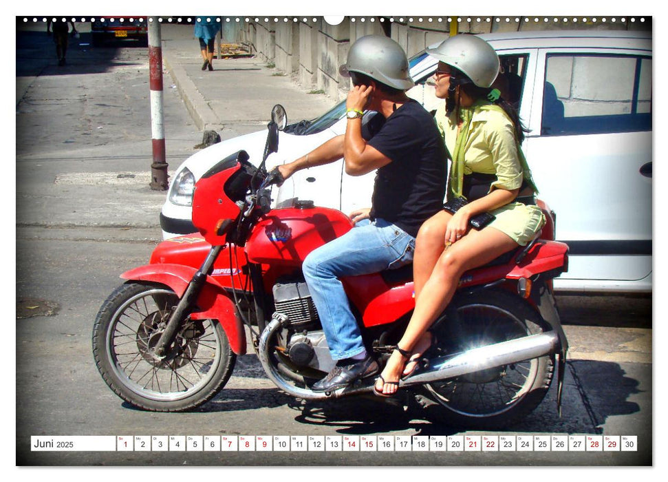 JAWA BIKER - Ein Motorrad der CSSR in Kuba (CALVENDO Premium Wandkalender 2025)