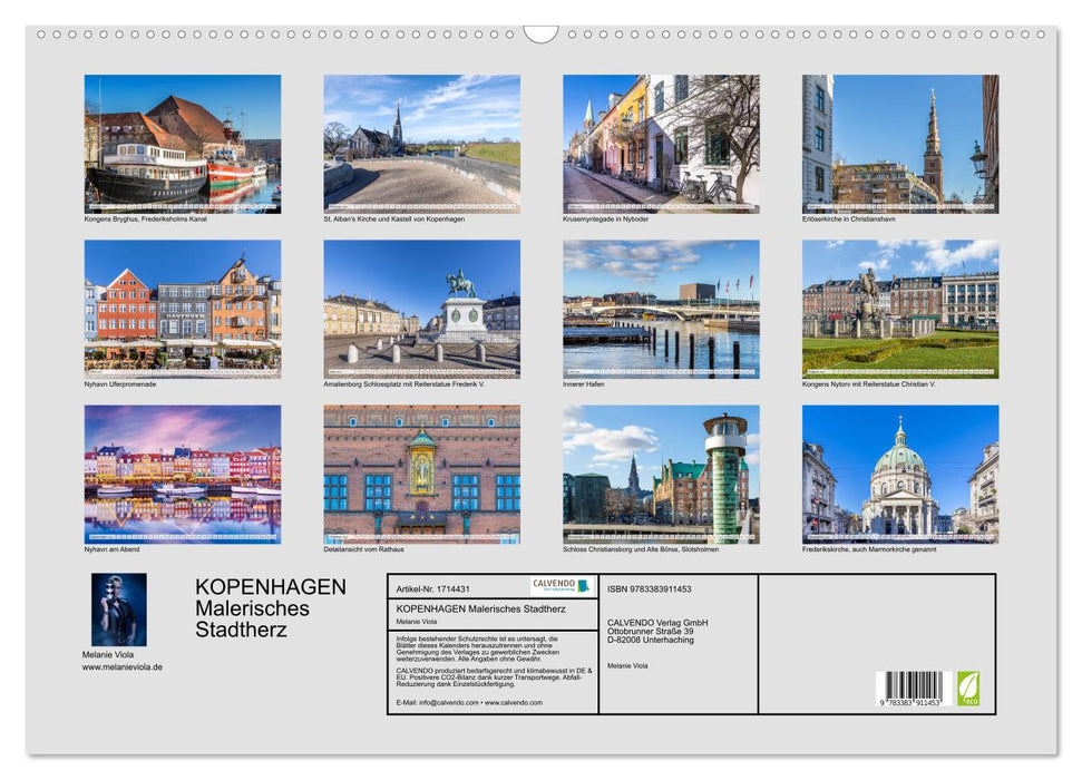 KOPENHAGEN Malerisches Stadtherz (CALVENDO Wandkalender 2025)