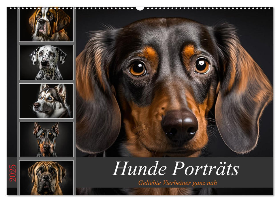 Hunde Porträts (CALVENDO Wandkalender 2025)