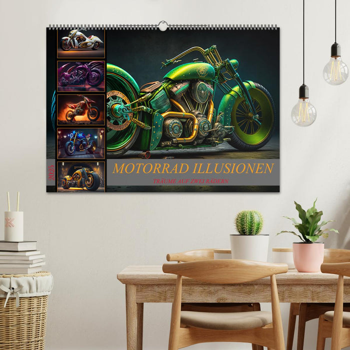 Motorrad illusionen (CALVENDO Wandkalender 2025)