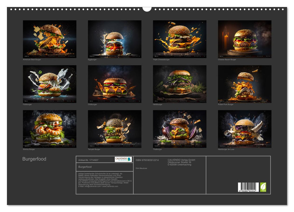 Burgerfood (CALVENDO Wandkalender 2025)