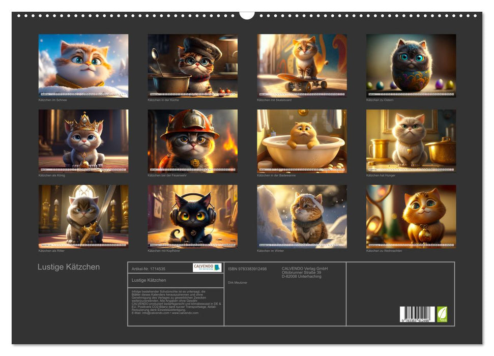 Lustige Kätzchen (CALVENDO Wandkalender 2025)