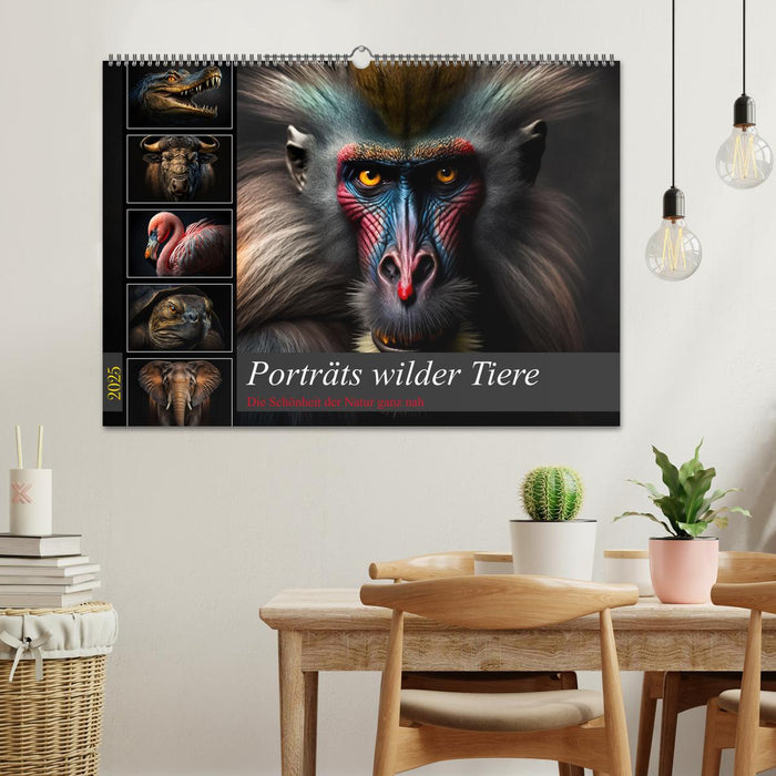 Porträts wilder Tiere (CALVENDO Wandkalender 2025)