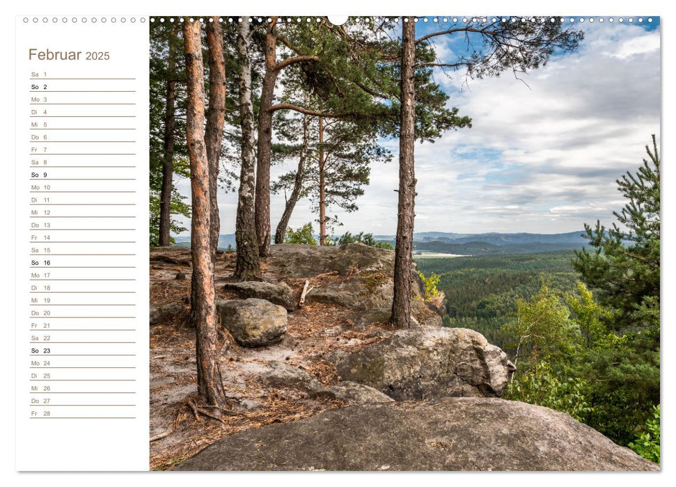 Schrammsteine Perspektiven - Elbsandstein (CALVENDO Wandkalender 2025)