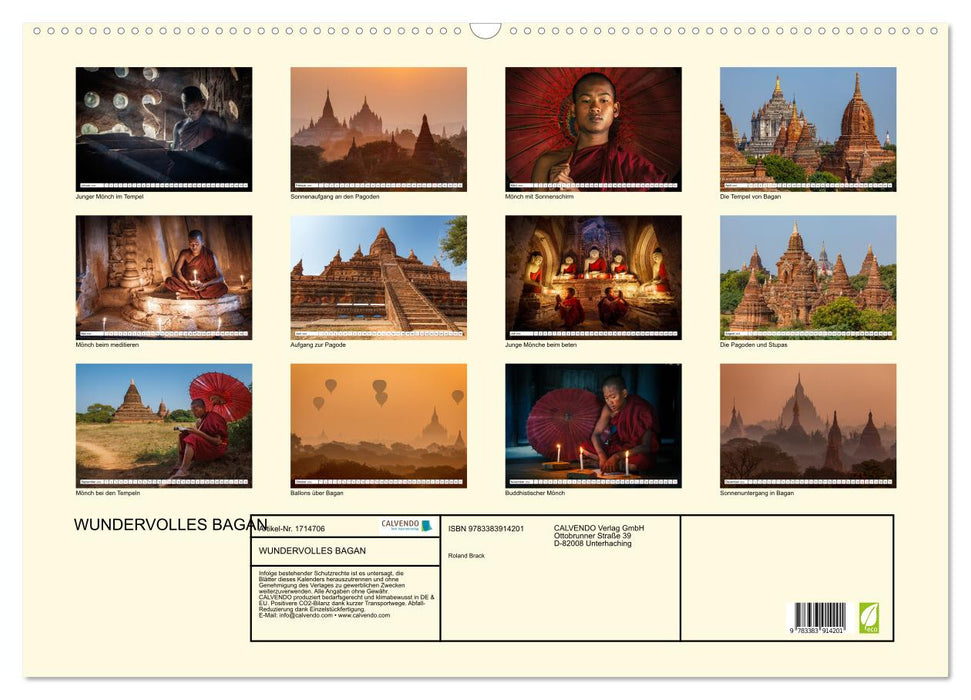 WUNDERVOLLES BAGAN (CALVENDO Wandkalender 2025)