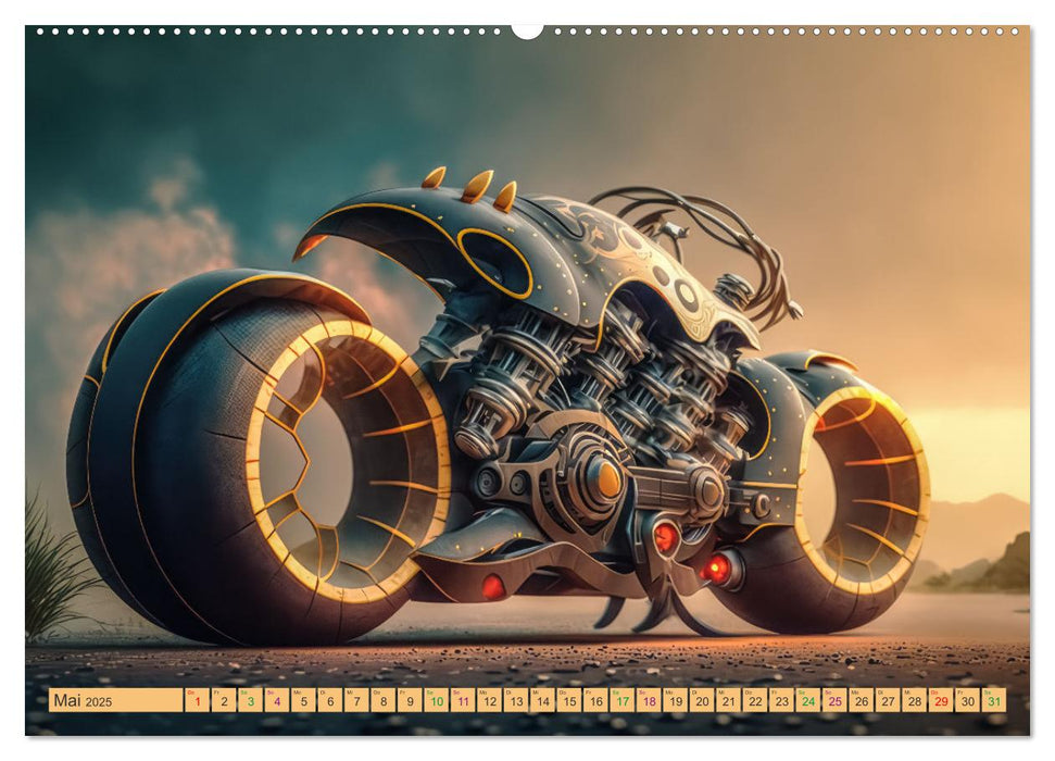 Bizzare Motorräder (CALVENDO Premium Wandkalender 2025)