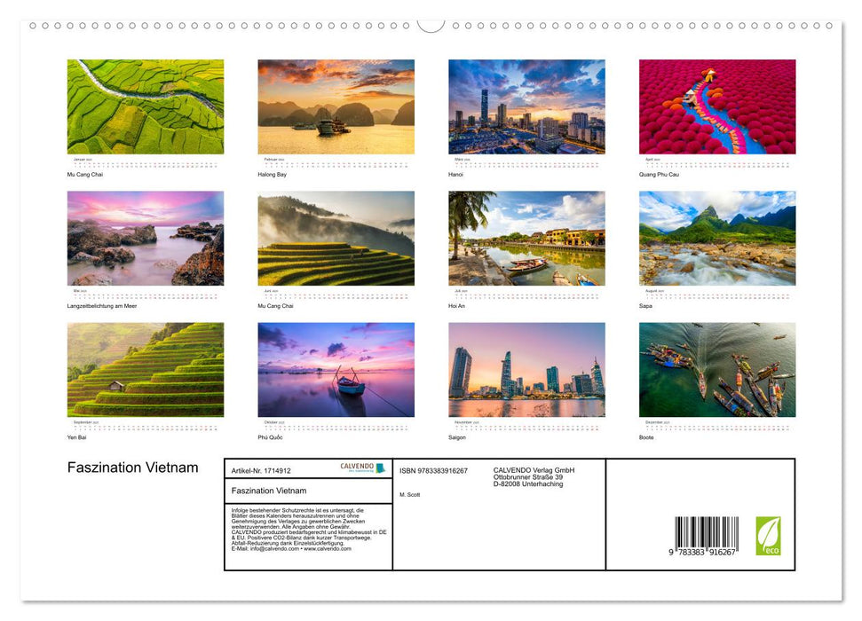 Faszination Vietnam (CALVENDO Premium Wandkalender 2025)