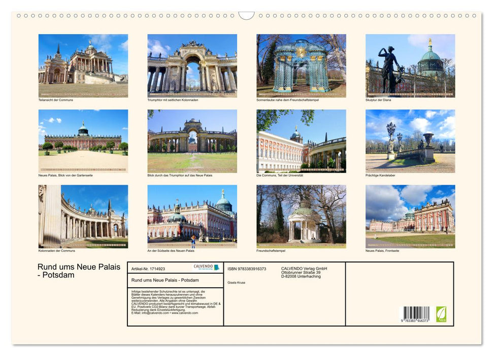 Rund ums Neue Palais - Potsdam (CALVENDO Wandkalender 2025)