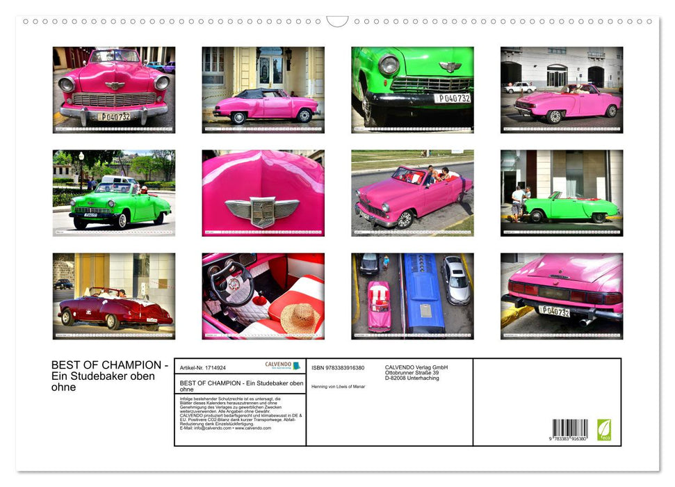 BEST OF CHAMPION - Ein Studebaker oben ohne (CALVENDO Wandkalender 2025)