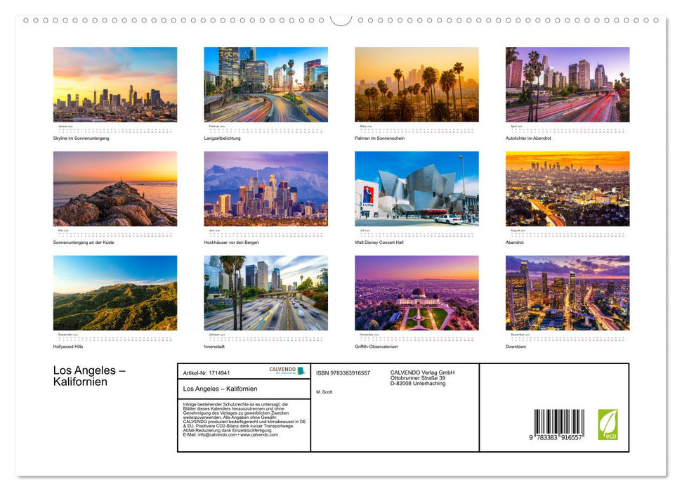 Los Angeles – Kalifornien (CALVENDO Premium Wandkalender 2025)