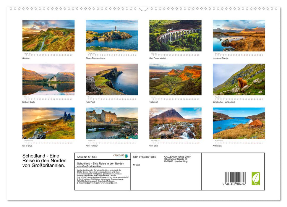 Schottland - Eine Reise in den Norden von Großbritannien. (CALVENDO Premium Wandkalender 2025)