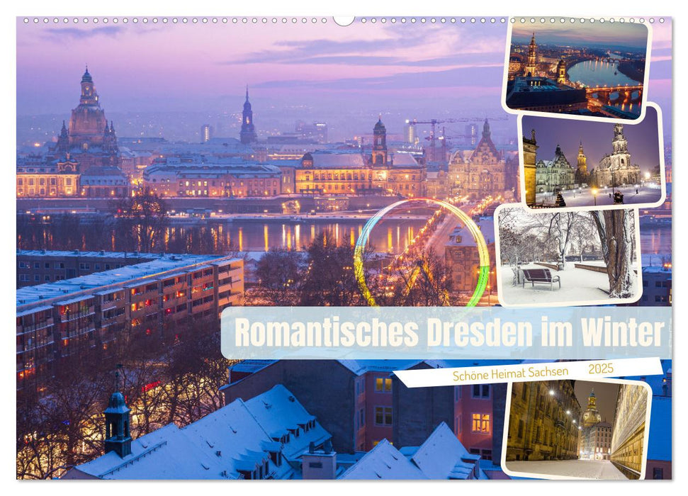 Romantisches Dresden im Winter (CALVENDO Wandkalender 2025)