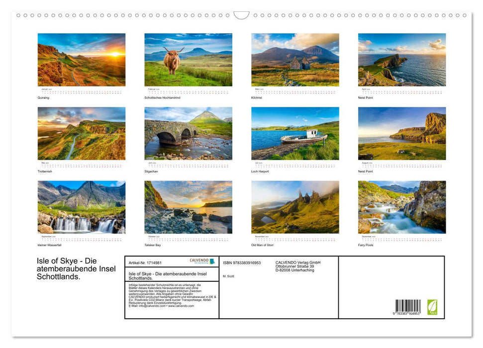 Isle of Skye - Die atemberaubende Insel Schottlands. (CALVENDO Wandkalender 2025)