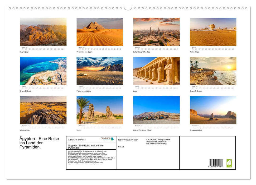 Ägypten - Eine Reise ins Land der Pyramiden. (CALVENDO Wandkalender 2025)