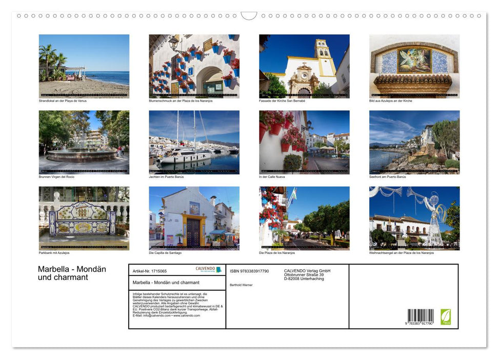 Marbella - Mondän und charmant (CALVENDO Wandkalender 2025)