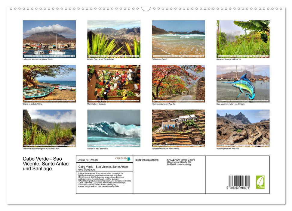 Cabo Verde - Sao Vicente, Santo Antao und Santiago (CALVENDO Premium Wandkalender 2025)