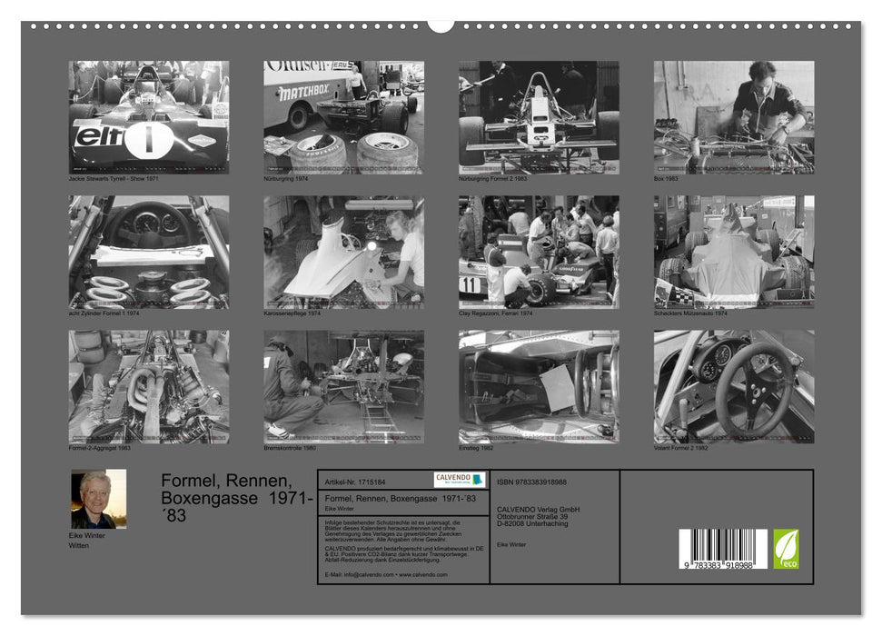 Formel, Rennen, Boxengasse 1971-´83 (CALVENDO Premium Wandkalender 2025)