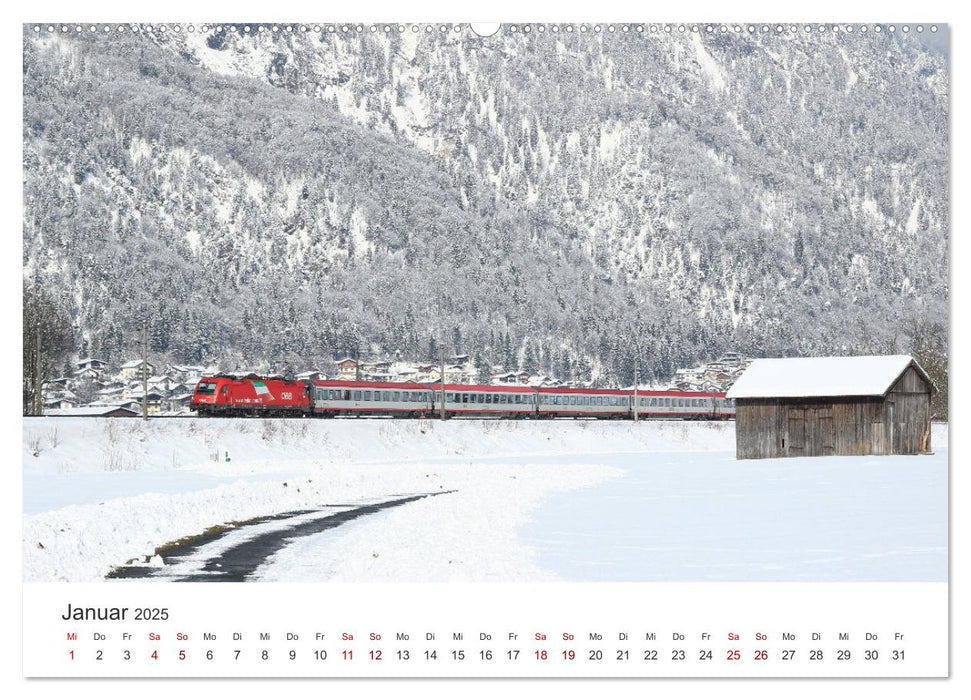 Die bunte Welt der Eisenbahn (CALVENDO Premium Wandkalender 2025)