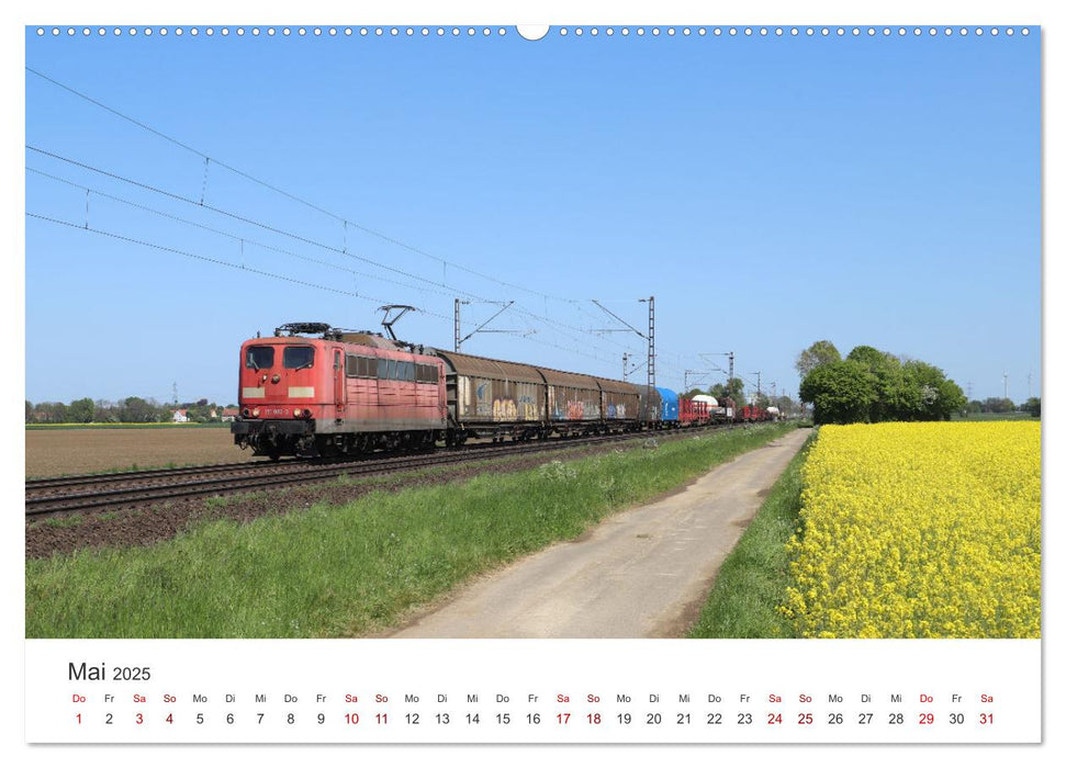 Die bunte Welt der Eisenbahn (CALVENDO Premium Wandkalender 2025)